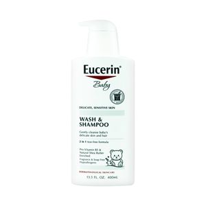 Eucerin Baby Wash and Shampoo with Tear-free formula for Delicate, Sensitive Skin 400ml